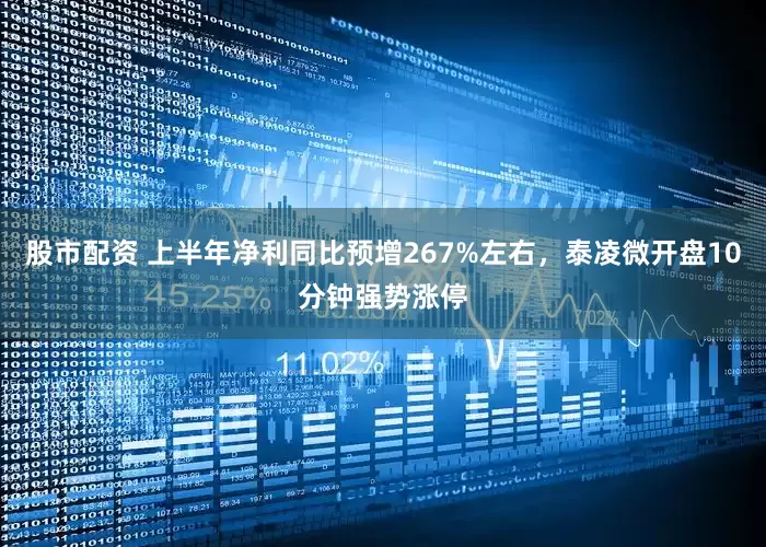 股市配资 上半年净利同比预增267%左右，泰凌微开盘10分钟强势涨停