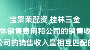 宝聚荣配资 桂林三金：公司总体销售费用和公司的销售收入是相互匹配的